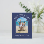 Invitation Photo Will You Be My Bridesmaid Proposal Card (Debout devant)