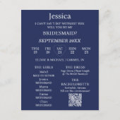 Invitation Photo Will You Be My Bridesmaid Proposal Card (Dos)