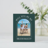 Invitation Photo Will You Be My Bridesmaid Proposal Card (Debout devant)