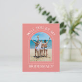 Invitation Photo Will You Be My Bridesmaid Proposal Card (Debout devant)