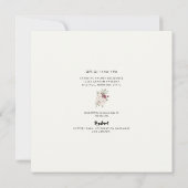 Invitation Photo Winter Pine Rustique Carré de Fête des marié (Dos)