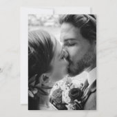 Invitation Photo x 2 Floral Mariage blanc rose or (Dos)