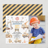 Invitation Photo Yellow Boys Construction sale 3ème anniversa (Devant / Derrière)