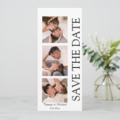 Invitation photobooth moderne 3 photos code qr enregistrer la (Debout devant)