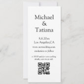 Invitation photobooth moderne 3 photos code qr enregistrer la (Dos)