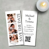 Invitation photobooth moderne 3 photos code qr enregistrer la