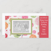 Invitation PhotoCard 1er anniversaire (Devant / Derrière)