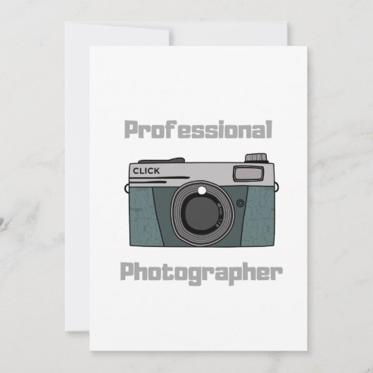 Invitation Photographe professionnel (Devant)