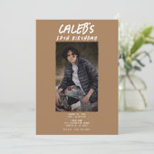 Invitation Photographie Brown minime Fête d'anniversaire (Debout devant)