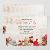 Invitation Photographie de bois rustique avec éléments de Noë (Devant / Derrière)