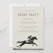 Invitation Photographie de Cheval de course moderne Derby Par (Devant)