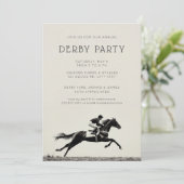 Invitation Photographie de Cheval de course moderne Derby Par (Debout devant)