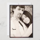 Invitation Photographie de coeur rustique Mariage Inviter Boi (Dos)