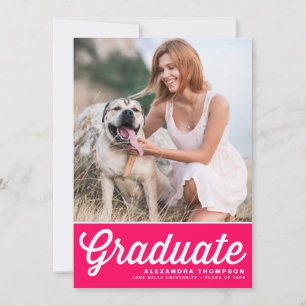Invitation Photographie de fin d'études avec typographie rétr