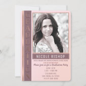 Invitation Photographie de fin d'études de la partie de Pink  (Devant)