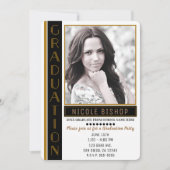 Invitation Photographie de fin d'études de la partie d'or noi (Devant)