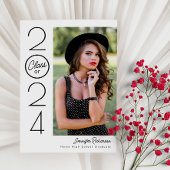 Invitation Photographie de la fête de graduation en typograph