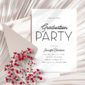 Invitation Photographie de la fête de graduation en typograph