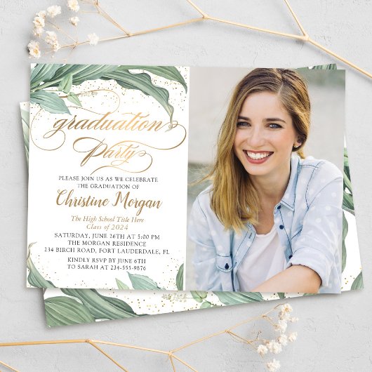 Invitation Photographie de la partie de graduation du script