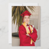 Invitation Photographie de la partie de graduation minimale e (Dos)