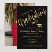 Invitation Photographie de la partie de graduation minimale e (Devant / Derrière)