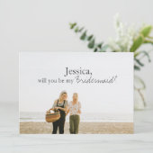 Invitation Photographie de la proposition d'une femme de ména (Debout devant)