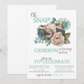 Invitation Photographie de l'invitation de fête d'anniversair (Devant / Derrière)