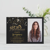 Invitation Photographie de l'Invitation de la fête d'annivers (Debout devant)