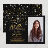 Invitation Photographie de l'Invitation de la fête d'annivers (Devant / Derrière)