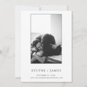 Invitation Photographie de Mariage électronique moderne en no (Dos)