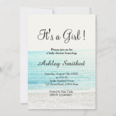 Invitation photographie de plage baby shower tropical moderne (Devant)