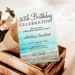 Invitation photographie de plage tropicale 30e anniversaire<br><div class="desc">Une photo de plage moderne,  originale et simple,  tropicale invitation de 30ème anniversaire. Trentième !</div>