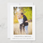 Invitation Photographie de typographie noir et blanc Enregist (Devant)