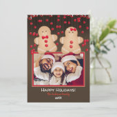 Invitation Photographie de vacances de biscuits au gingembre (Debout devant)