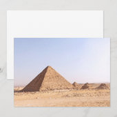 Invitation Photographie des pyramides de Gizeh (Devant / Derrière)