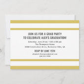 Invitation Photographie du Graduate Black Gold Graduate Party (Dos)