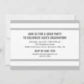 Invitation Photographie du Graduate Black Grey Party 2023 (Dos)