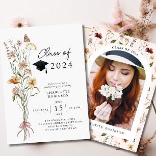 Invitation Photographie élégante de la fête des Fleurs sauvag