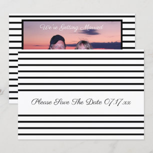 Invitation Photographie En Bande Noire Et Blanche