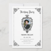 Invitation Photographie gothique classique noir et blanc anni (Devant)