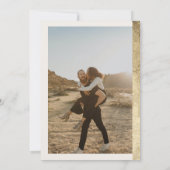 Invitation Photographie mariage en ivoire rayée or gras (Dos)