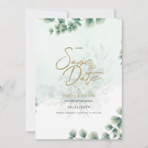 Invitation Photographie Mariage Sauvez la date Rustique Botan