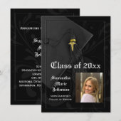 Invitation Photographie Médicale ou de soins infirmiers noir (Devant / Derrière)