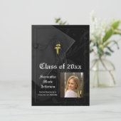 Invitation Photographie Médicale ou de soins infirmiers noir (Debout devant)