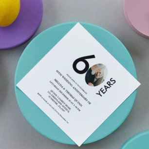 Invitation Photographie moderne et design 60E anniversaire de