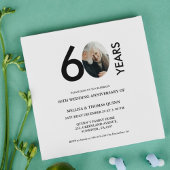 Invitation Photographie moderne et design 60E anniversaire de