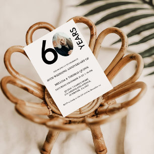 Invitation Photographie moderne et design 60E anniversaire de