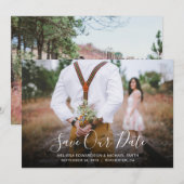 Invitation Photographie moderne et élégante de la typographie (Devant / Derrière)