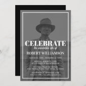 Invitation Photographie moderne Funérailles Célébration de la (Devant / Derrière)