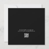 Invitation Photographie noir blanc classique Code QR Enregist (Dos)